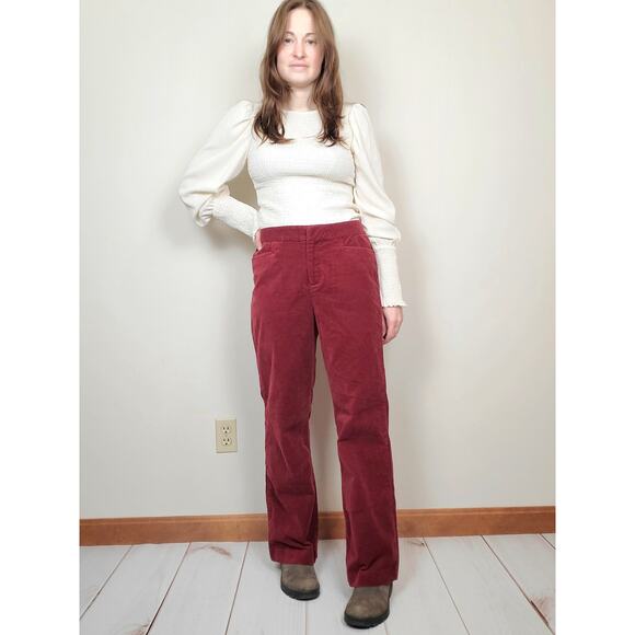 Vintage 90s Y2K Corduroy Pants Maroon 29" - Picture 1 of 11